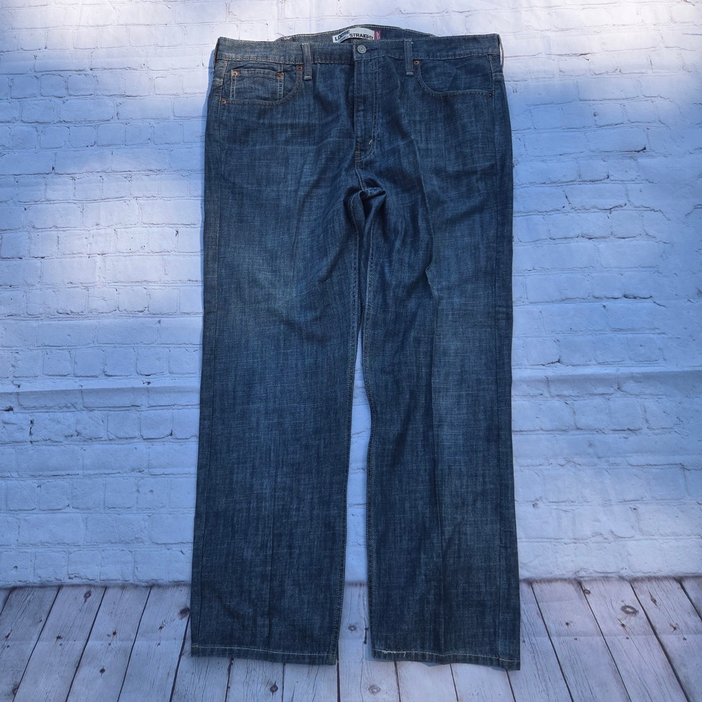 Levis 569 Loose Straight Leg Jeans Mens 38x30 Denim Medium Wash y2k baggy skater